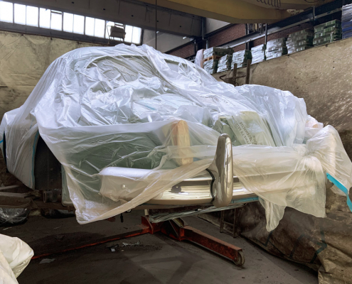 JaguarXK150 beim Trockeneisstrahler jaguarXK150_trockeneisstrahlen