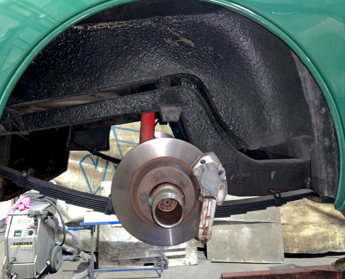 JaguarXK150 beim Trockeneisstrahler jaguarXK150_trockeneisstrahlen